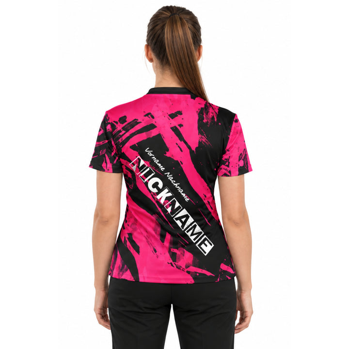 Dart Trikot „Pink Splash“ – personalisierbar mit Name &amp; Nickname