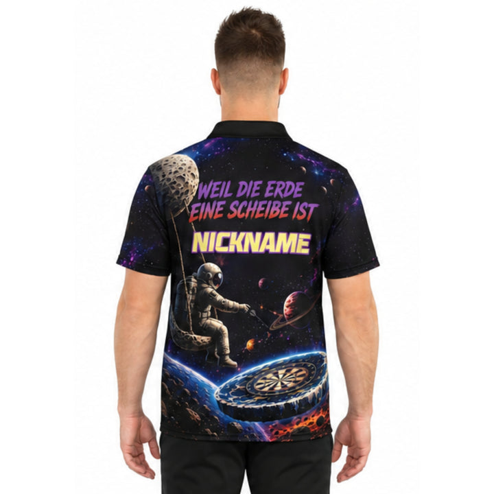 Dart Trikot „Flat Earth“ – personalisierbar mit Name &amp; Nickname