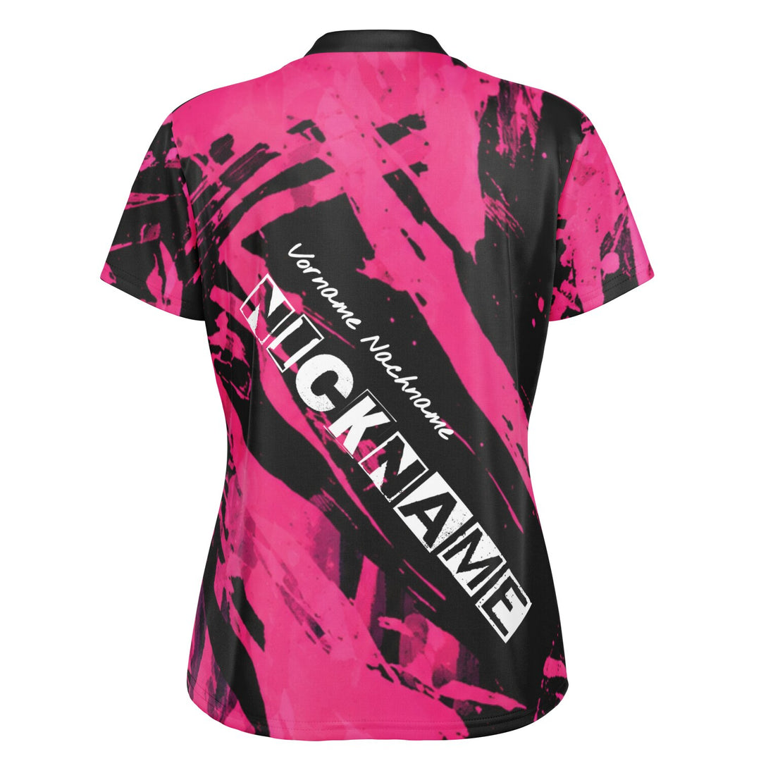 Dart Trikot „Pink Splash“ – personalisierbar mit Name &amp; Nickname