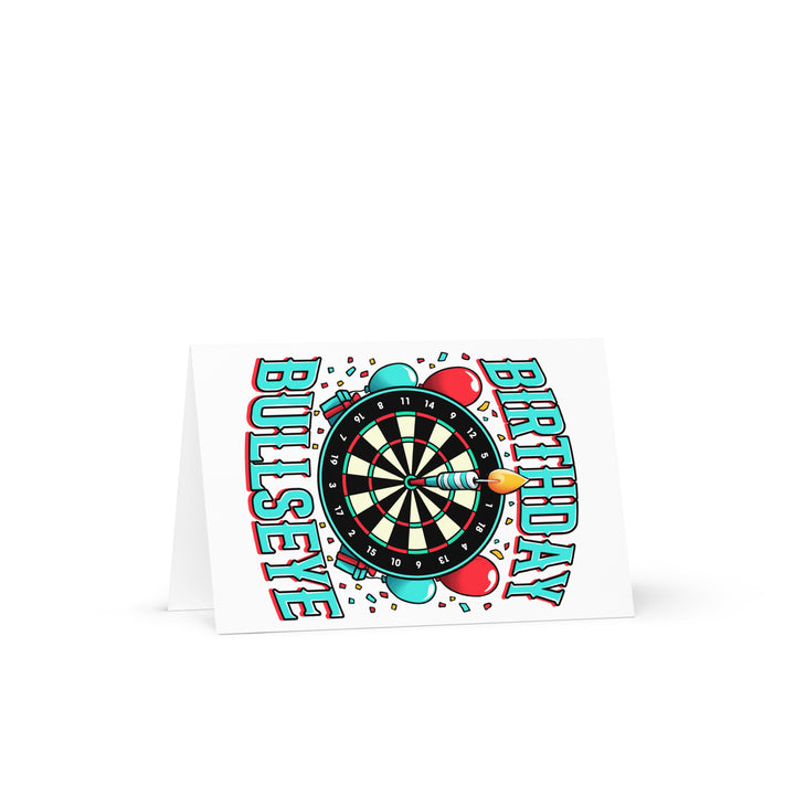 Dart Grußkarte – Birthday Bullseye | Geburtstagskarte für Spieler, Spielerinnen &amp; Fans